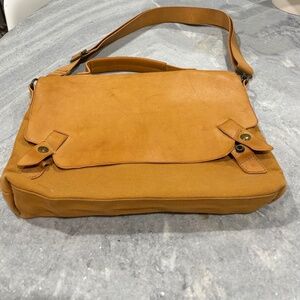 LEATHER AND CANVAS SATCHEL NEW